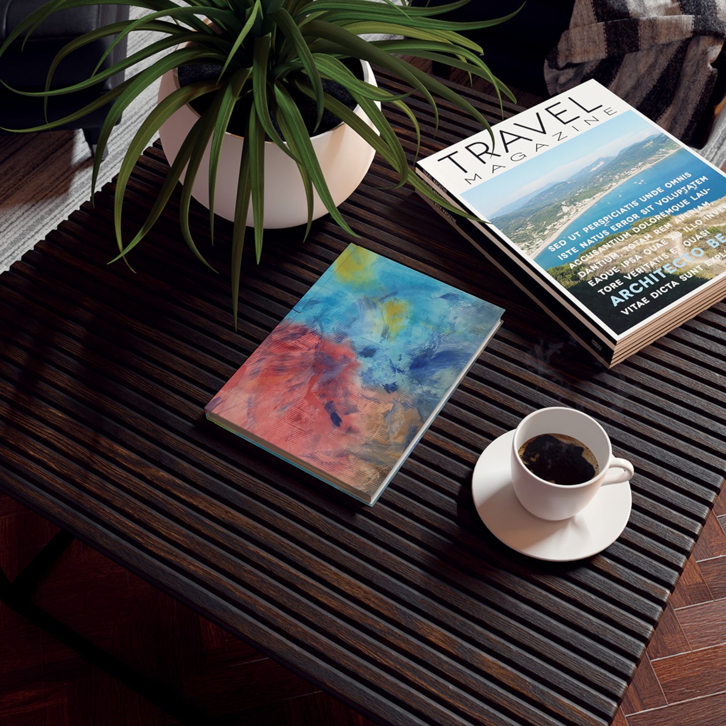 Art Design "Present" Hardcover Journal | Matt laminated cover | 128 Blank Pages